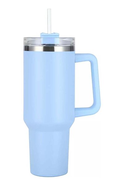 Generic 40oz Stainless Steel Tumbler with Handle and Straw, Vacuum Insulated ...