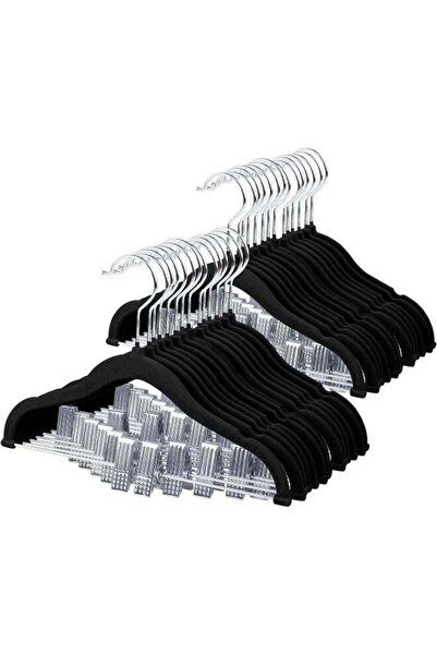Generic 11.8'' Baby Velvet Hangers With Movable Clips, Non-Slip Kids Felt Han...