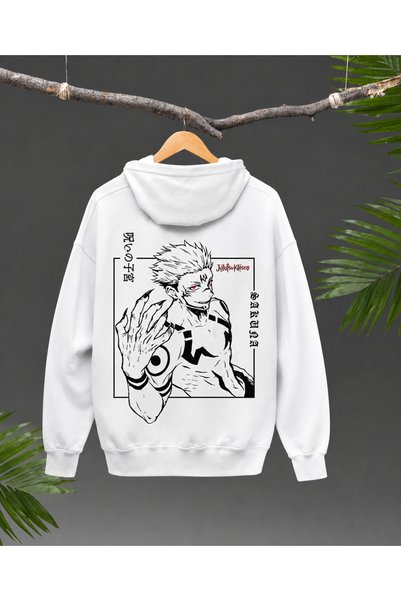 Nulivez Ryomen Sukuna Jujutsu Kaisen Oversize Hoodie – Anime Printed Unisex H...