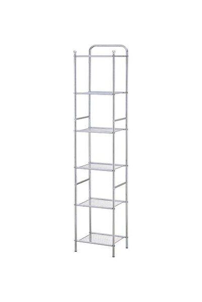 Generic Zenments 6-Tier Metal Tower Shelf, Narrow Chrome Wire Storage Rack fo...