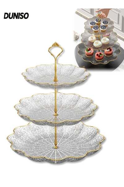 Generic 3-Layer Fruit Plate, Tiered Serving Tray,Home Decoration Tray Dessert...