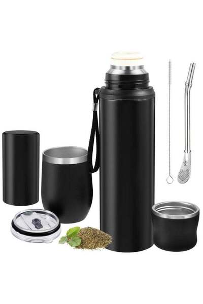 Generic 3 Pcs Complete Yerba Mate Kit 12 oz Yerba Mate Gourd and Bombilla Set...