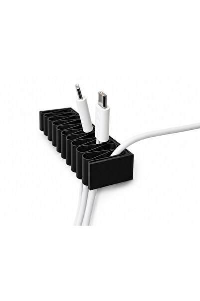 OEM Set de 2 organizatoare de cabluri, negre, 3-5 mm x 4-6 mm