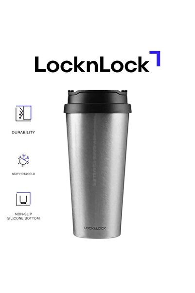 Generic LocknLock 540ml Clip Tumbler in Silver - Stainless Steel, Double-Vacu...