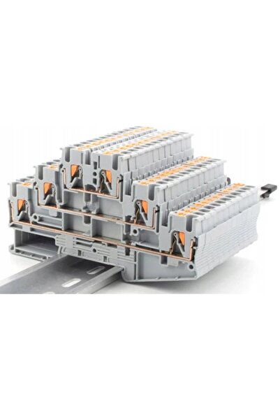 ADELID Bloc terminal pe șină DIN cu 3 trepte TH35 10 bucăți