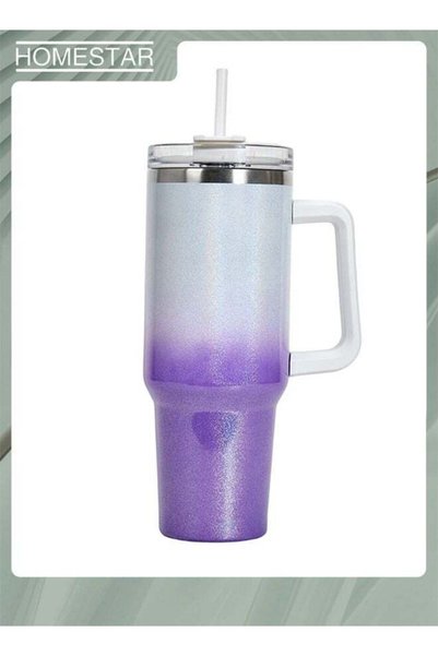 Generic Thermal Mug with Straw Double-Walled Vacuum Insulated Car Mug, Travel...