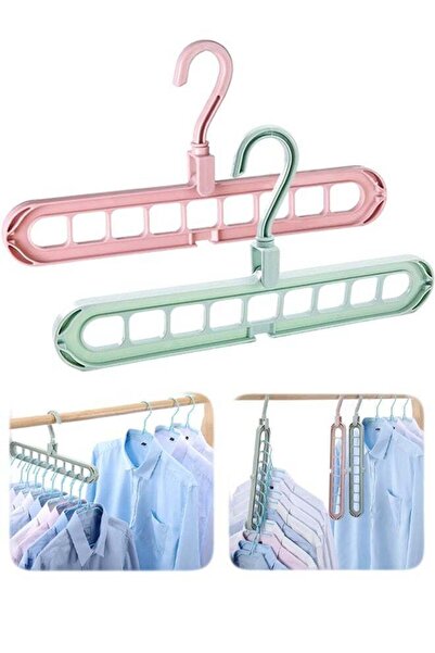 Generic 2-Piece Multi-Purpose Hangers Plastic Collapsible Hanger Organizer fo...