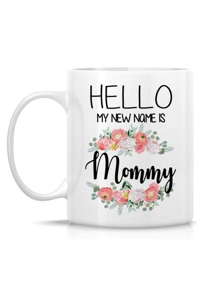 Generic Hello My New Name is Mommy 11 Oz Ceramic Coffee Tea Mugs - Funny, Sar...
