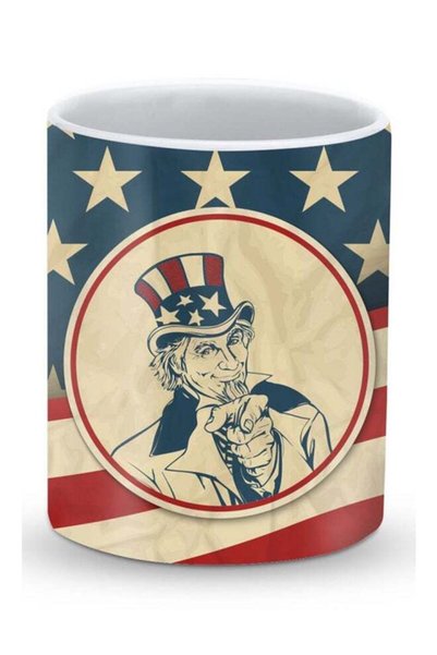 Generic Premium We Want You Designer Mug Beige/Blue/Red