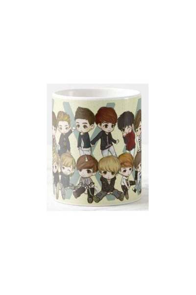 Generic K-POP E Mug - White Ceramic Printed Coffee Mug