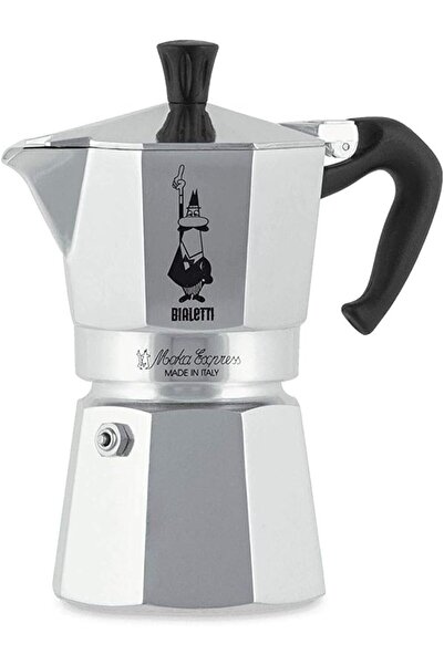 Bialetti صانعة قهوة اسبريسو موكا اكسبرس من بياليتي، سعة 4 أكواب (190 مل)، ألومنيوم، تصميم إيطالي أصلي بثمانية أضلاع، لون فضي