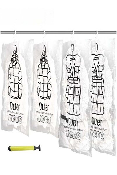 Generic Hanging Closet Organizer,4-Pack Hanging Vacuum Space Saver Bag With H...