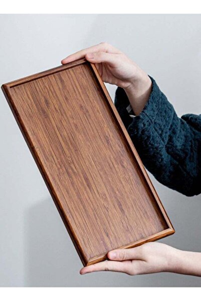 Generic Natural Bamboo Japanese Tea Tray Serving Platter for Tea,Snacks, Frui...