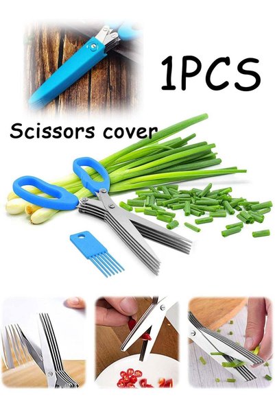 Generic Kitchen herb scissors, multi-functional five-blade kitchen scissors, ...