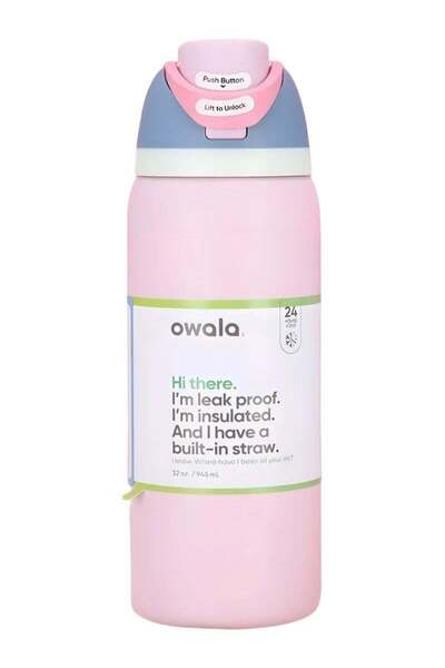 Generic Owala FreeSip Insulated Stainless Steel Water Bottle with Straw, Leak...
