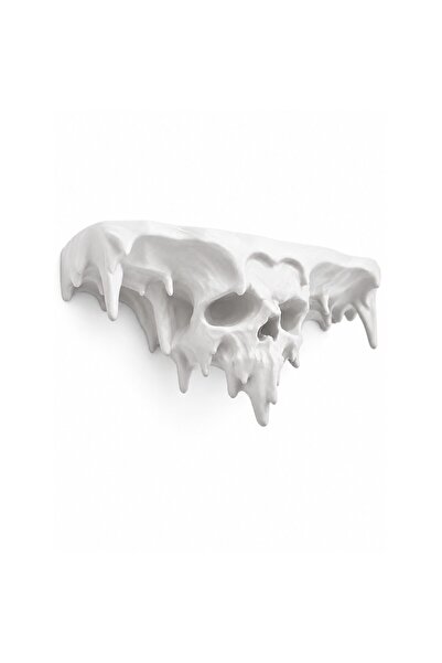 OEM Etajeră decorativă Craniu Topit, Gotică, 17.7x7.2x8.9cm, pentru perete, n...