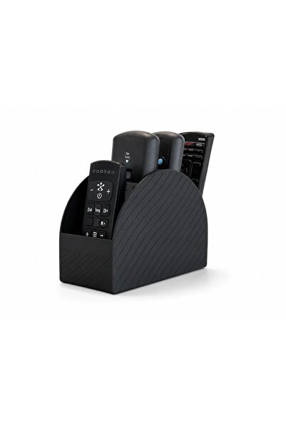 OEM Suport organizator telecomenzi, 3 compartimente, design modern, Negru