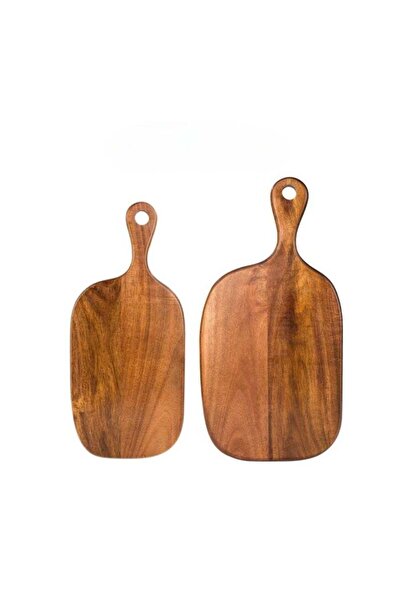 Generic 2-Piece Acacia Wood Cutting Board Set – Wooden Serving Tray, Chopping...