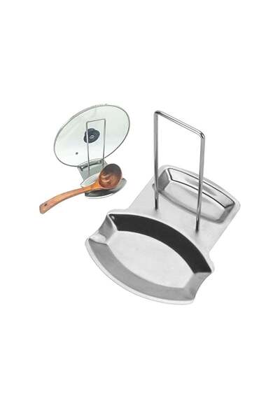 Generic Spoon Rest and Pot Lid Holder, Stainless Steel Pan Pot Cover Lid Rack...