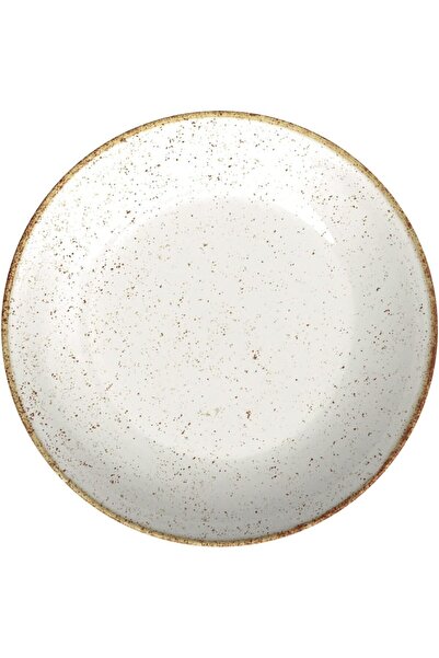 Generic Rustic Brown 22 cm Decorated Porcelain Deep Plate