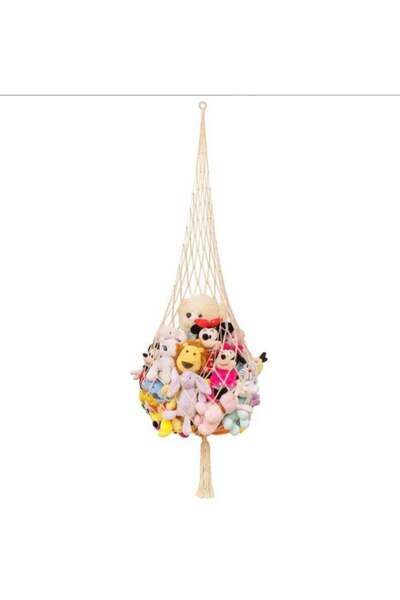 Generic Stuffed Animal Storage Organizers Corner Hanging Net Stuffy Animal Ha...