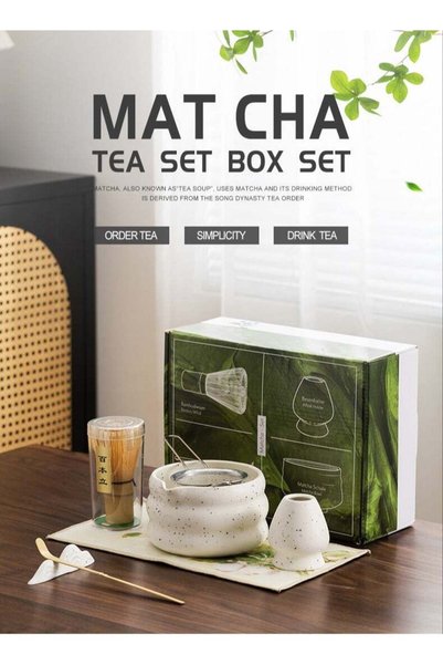 Generic 7PCS Matcha Whisk Set Bamboo Matcha Tools for Stirring Matcha Tea Mat...
