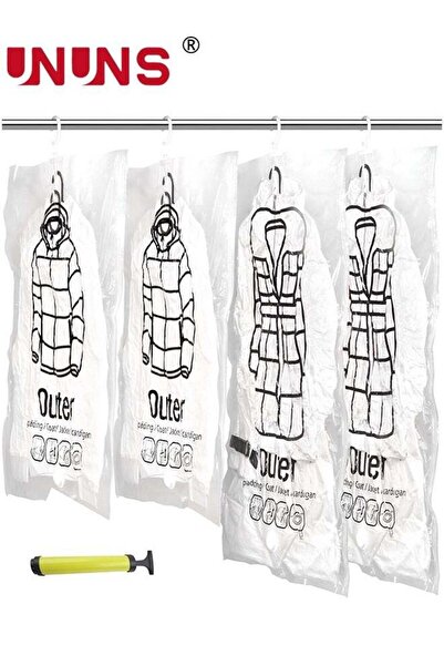 Generic Hanging Closet Organizer,4-Pack Hanging Vacuum Space Saver Bag With H...
