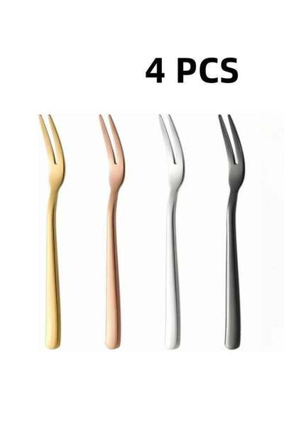 Generic 4 PCS fruit forks mini，mini forks for appetizers，toothpicks for appet...