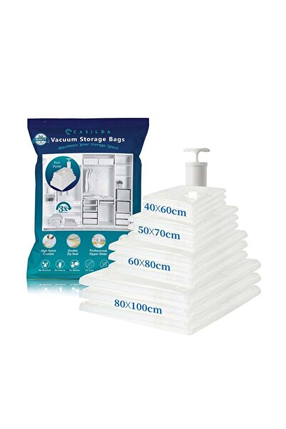 Generic Casilda Premium Vacuum Storage Bags with Free Hand Pump for Home, Tra...