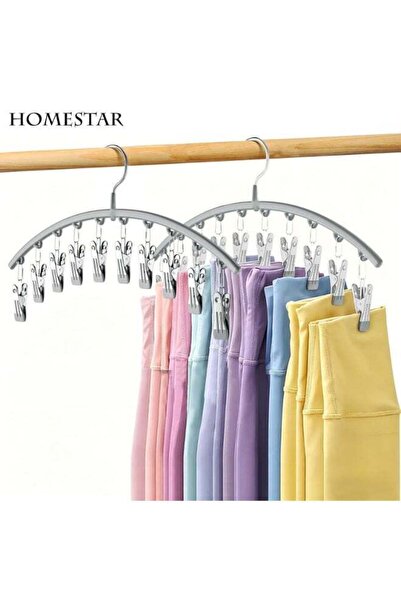 Generic 2Pcs Windproof Non-Slip Pants Hanger |Stainless Steel Underwear Leggi...