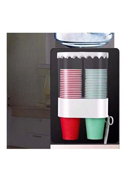 Generic Dispenser Two Plastic Cup Holder Mountable Transparent