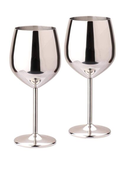 Generic Drank Glass, Stainless Steel Metal Stemmed Drank Glasses Shatter Proo...