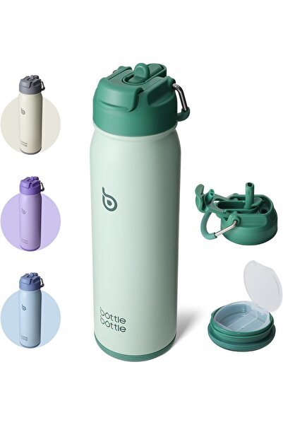 Generic BOTTLE BOTTLE 24 oz Stainless Steel Insulated Sports Water Bottle wit...