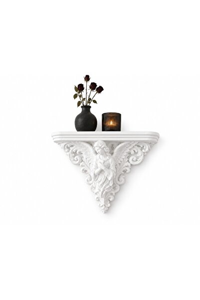 OEM Etajeră decorativă Angelique, cu înger sculptat și ornamente baroc, desig...