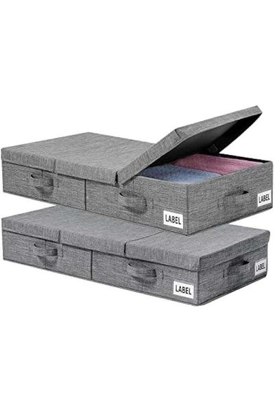 Generic Underbed Storage Container Bins with Lids, Under Bed Storage Organize...