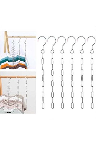 Generic 6 Piece Stainless Steel Hanger Chain,Space Saving Hanger,Closet Organ...