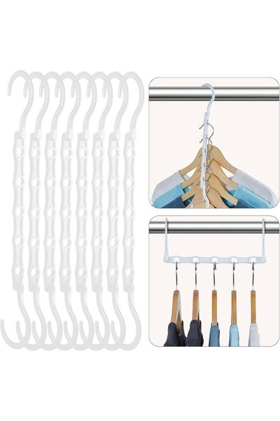 Generic HOUSE DAY Magic Hangers - Space Saving Clothes Hangers, Pack of 8 Stu...
