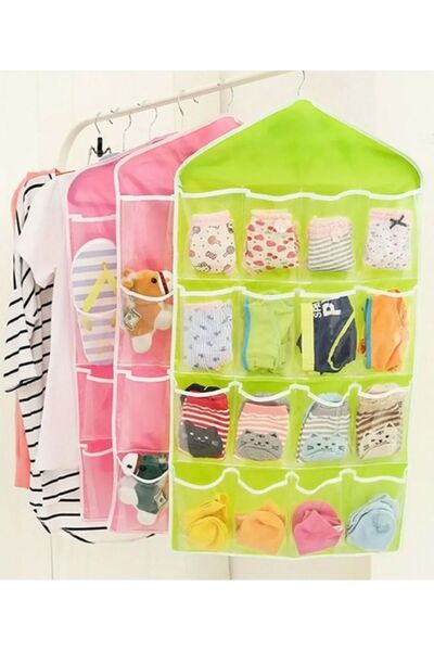 Generic 16 Pockets Socks Bra Underwear Hanging Organizer Tidy Rack Hanger Sto...