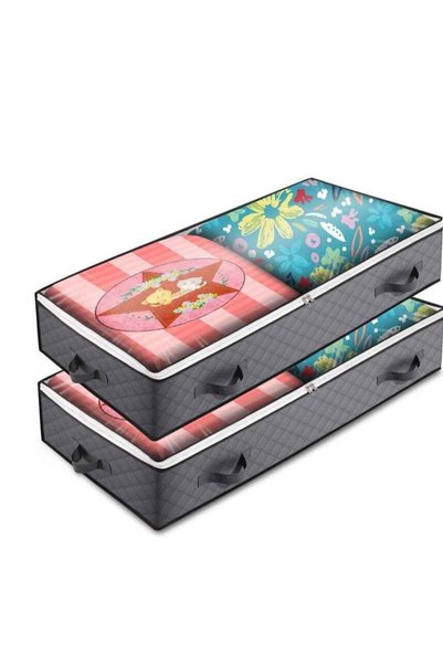 Generic 2-Piece Under bed Storage Bags,Underbed Storage Containers with Reinf...