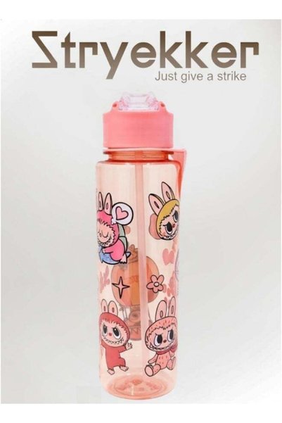 Generic Kids 1L Cartoon Water Bottle – Pink Cartoon Design | Leak-Proof & Reu...