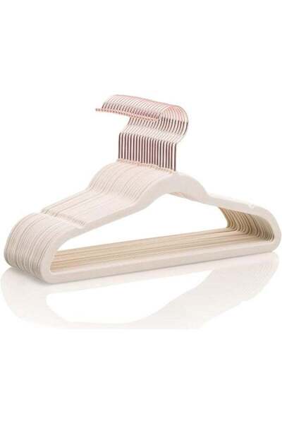 Generic MIZGI Premium Kids Velvet Hangers (Pack of 50) 14" Wide with Copper R...