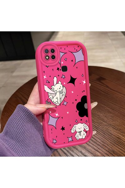 ucuc حافظة سيليكون باللون الأحمر الوردي متوافقة مع هاتف Redmi 9C/10A، مقاومة ...