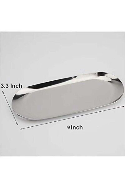 Generic Stainless Steel Decorative Tray, 9 Inch Long, Kitchen, dessert plates...