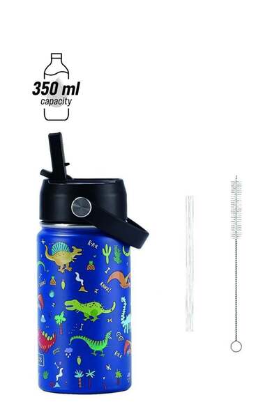 Generic BrainGiggles Kids Insulated Water Bottle with Straw & Handle - 350ML ...