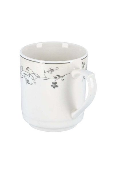 Generic Royalford 11 oz Bone Wave Ceramic Coffee Mug| Curved Loop Handle, Thi...