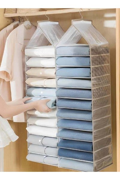 Generic Hanging Closet Organizers And Storage,12-Shelf Closet Hanging Storage...