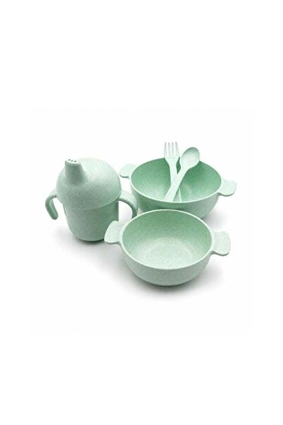 Generic Wheat Straw Dinnerware Set for Kids, 5 Pieces Set, Cutlery, Flatware ...