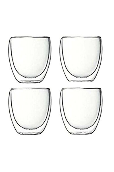 Generic 4Pcs-250ML Borosilicate Glass Tea Coffee Cups Clear 250ml