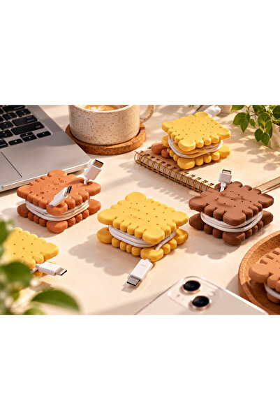 Miki & Miki Cable Organizer Biscuit Design