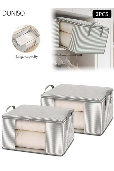 Generic 2 Pcs Large Capacity Visible Storage Bags, Foldable Waterproof Clothi...